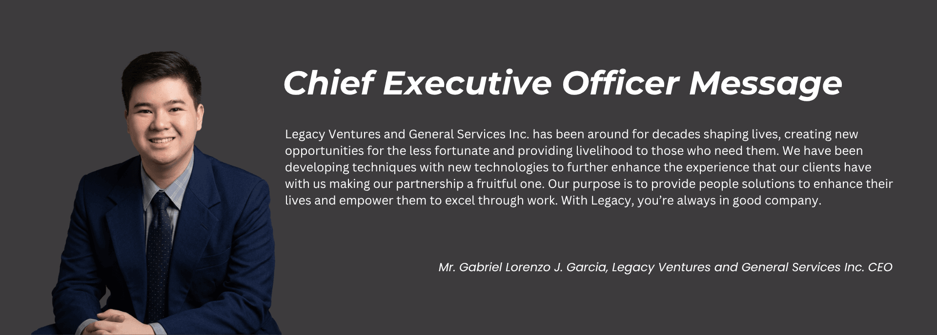 Message from the CEO